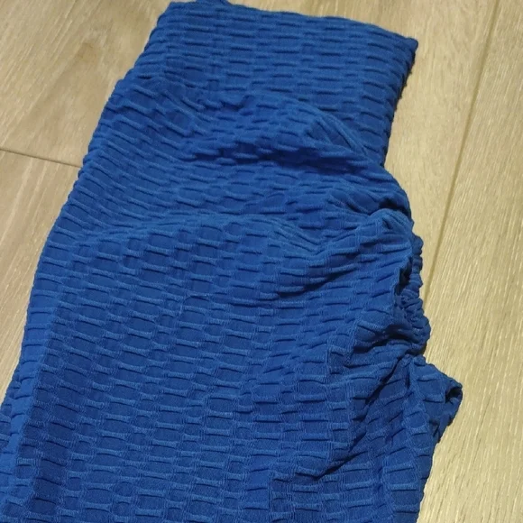 SHEIN Blue Textured Leggings - Picture 6 of 10